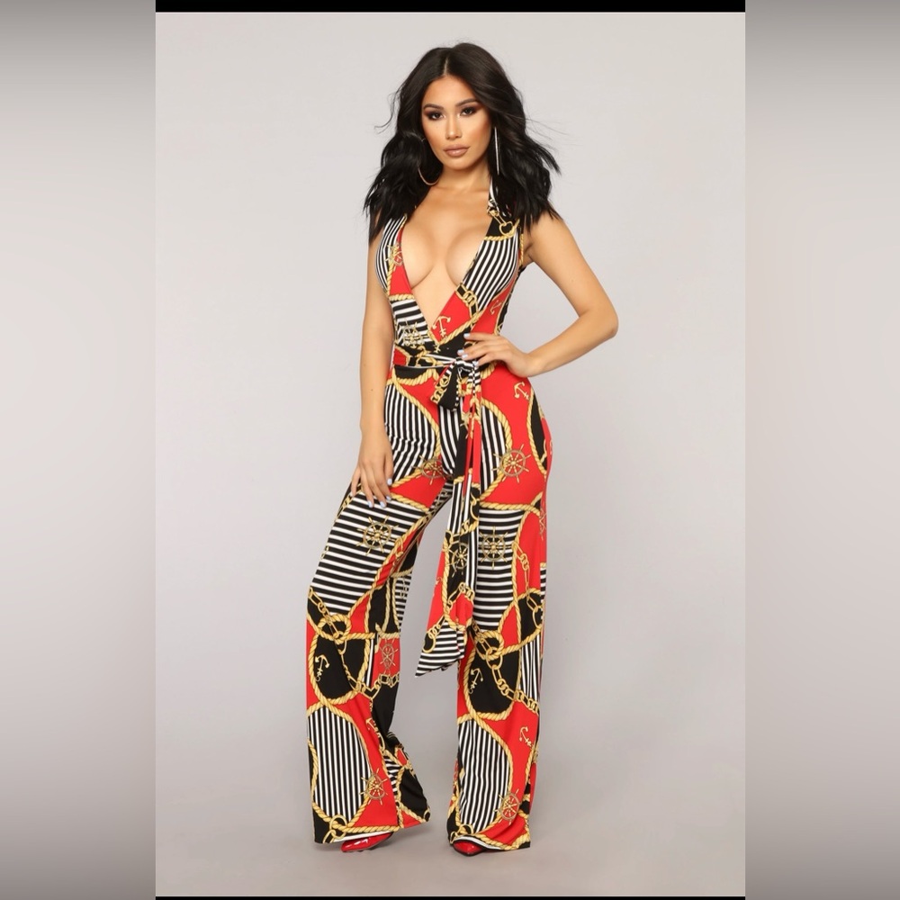 Fashion Nova Link Up Jumpsuit Size Small S NWT